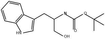 Carbamic acid, N-[2-hydroxy-1-(1H-indol-3-ylmethyl)ethyl]-, 1,1-dimethylethyl ester Struktur