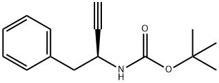 Carbamic acid, N-[(1S)-1-(phenylmethyl)-2-propyn-1-yl]-, 1,1-dimethylethyl ester Struktur