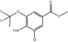 Benzoic acid, 4-amino-3-chloro-5-(trifluoromethoxy)-, methyl ester Struktur