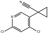 Cyclopropanecarbonitrile, 1-(4,6-dichloro-3-pyridinyl)- Struktur