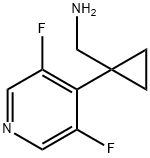 Cyclopropanemethanamine, 1-(3,5-difluoro-4-pyridinyl)- Struktur