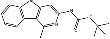 Carbamic acid, (1-methyl-5H-pyrido[4,3-b]indol-3-yl)-, 1,1-dimethylethyl ester (9CI) Struktur