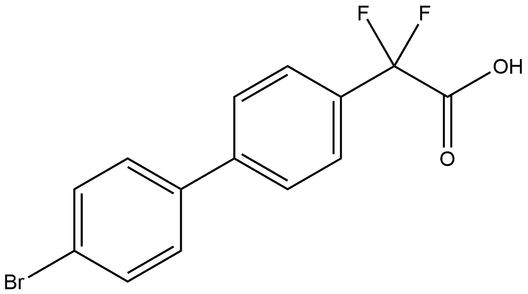 2-(4'-bromo-[1，1'-biphenyl]-4-yl)-2，2-difluoroacetic acid Struktur