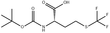 2-([(tert-Butoxy)carbonyl]amino)-4-[(trifluoromethyl)sulfanyl]butanoic acid Struktur