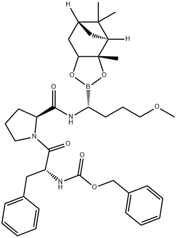 benzyloxycarbonyl-phenylalanyl-prolyl-methoxypropylglycine-pinanediol Struktur