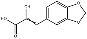 2-Propenoic acid, 3-(1,3-benzodioxol-5-yl)-2-hydroxy- Struktur