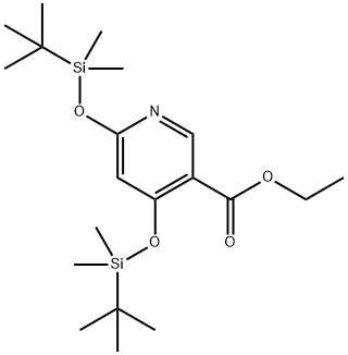 3-Pyridinecarboxylic acid, 4,6-bis[[(1,1-dimethylethyl)dimethylsilyl]oxy]-, ethyl ester