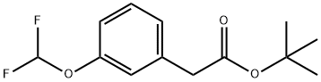 Benzeneacetic acid, 3-(difluoromethoxy)-, 1,1-dimethylethyl ester Struktur