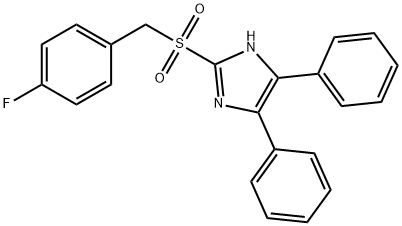 1H-Imidazole, 2-[[(4-fluorophenyl)methyl]sulfonyl]-4,5-diphenyl- Struktur