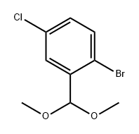 1-bromo-4-chloro-2-(dimethoxymethyl)benzene Struktur