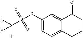 Methanesulfonic acid, 1,1,1-trifluoro-, 5,6,7,8-tetrahydro-8-oxo-2-naphthalenyl ester Struktur