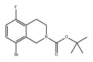 tert-butyl 8-bromo-5-fluoro-3,4-dihydroisoquinoline-2(1H)-carboxylate Struktur