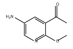 Ethanone, 1-(5-amino-2-methoxy-3-pyridinyl)- Struktur