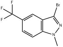 1H-Indazole, 3-bromo-1-methyl-5-(trifluoromethyl)- Struktur