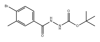 Hydrazinecarboxylic acid, 2-(4-bromo-3-methylbenzoyl)-, 1,1-dimethylethyl ester Struktur