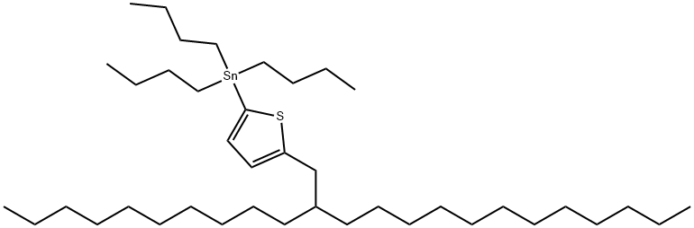 Stannane, tributyl[5-?(2-?decyltetradecyl)?-?2-?thienyl]? Struktur