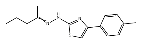 2-Pentanone, 2-[4-(4-methylphenyl)-2-thiazolyl]hydrazone Struktur