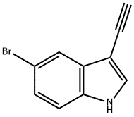 1H-Indole, 5-bromo-3-ethynyl- Struktur