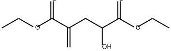 Pentanedioic acid, 2-hydroxy-4-methylene-, 1,5-diethyl ester Struktur