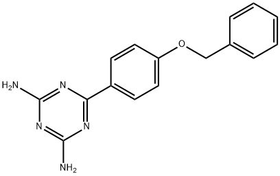 6-[4-(Phenylmethoxy)phenyl]-1,3,5-triazine-2,4-diamine Struktur