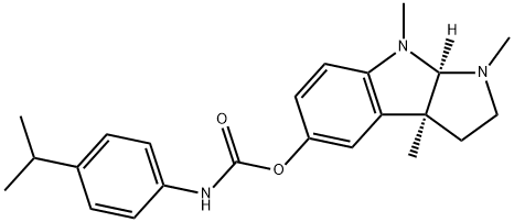 Carbamic acid, N-[4-(1-methylethyl)phenyl]-, (3aS,8aR)-1,2,3,3a,8,8a-hexahydro-1,3a,8-trimethylpyrrolo[2,3-b]indol-5-yl ester Struktur