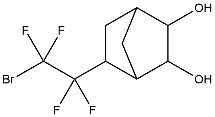 5-(2-Bromo-1,1,2,2-tetrafluoroethyl)bicyclo[2.2.1]heptane-2,3-diol Struktur