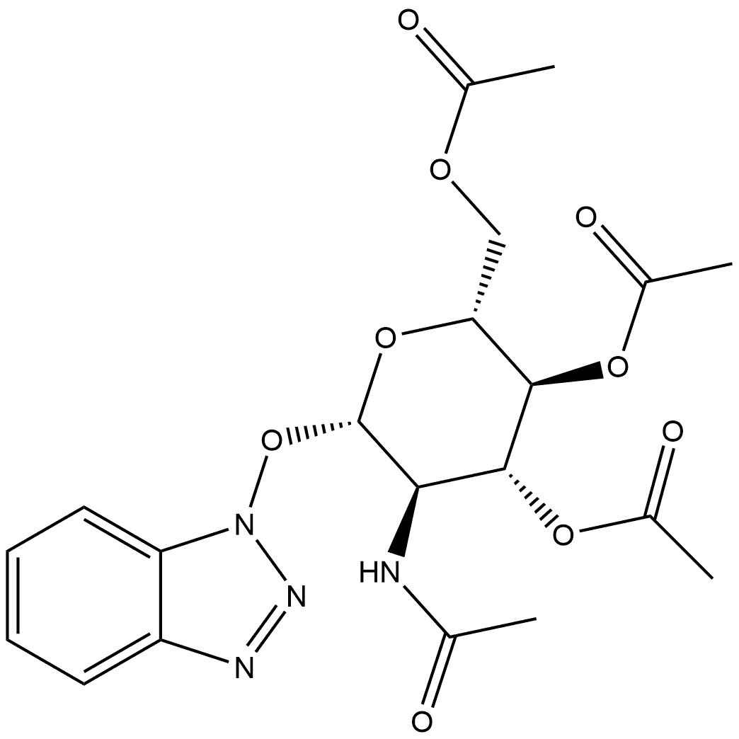 β-D-Glucopyranose, 2-(acetylamino)-1-O-1H-benzotriazol-1-yl-2-deoxy-, 3,4,6-triacetate