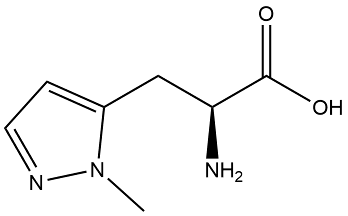 1H-Pyrazole-5-propanoic acid, α-amino-1-methyl-, (αS)- Struktur