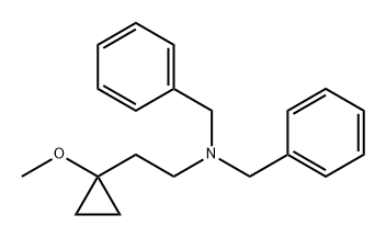 Benzenemethanamine, N-[2-(1-methoxycyclopropyl)ethyl]-N-(phenylmethyl)- Struktur