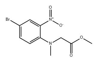 Glycine, N-(4-bromo-2-nitrophenyl)-N-methyl-, methyl ester Struktur