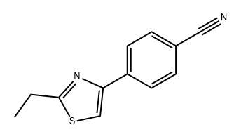 Benzonitrile, 4-(2-ethyl-4-thiazolyl)- Struktur