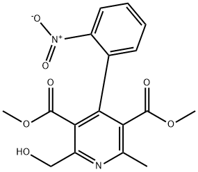 3,5-Pyridinedicarboxylic acid, 2-(hydroxymethyl)-6-methyl-4-(2-nitrophenyl)-, 3,5-dimethyl ester Struktur