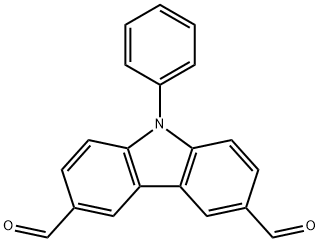 9H-Carbazole-3,6-dicarboxaldehyde, 9-phenyl- Struktur