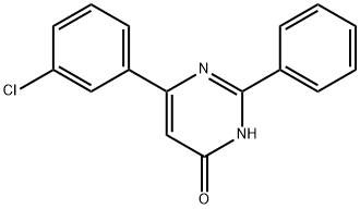 4(3H)-Pyrimidinone, 6-(3-chlorophenyl)-2-phenyl- Struktur