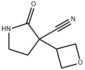 3-Pyrrolidinecarbonitrile, 3-(3-oxetanyl)-2-oxo- Struktur