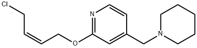 Pyridine, 2-[[(2Z)-4-chloro-2-buten-1-yl]oxy]-4-(1-piperidinylmethyl)- Struktur