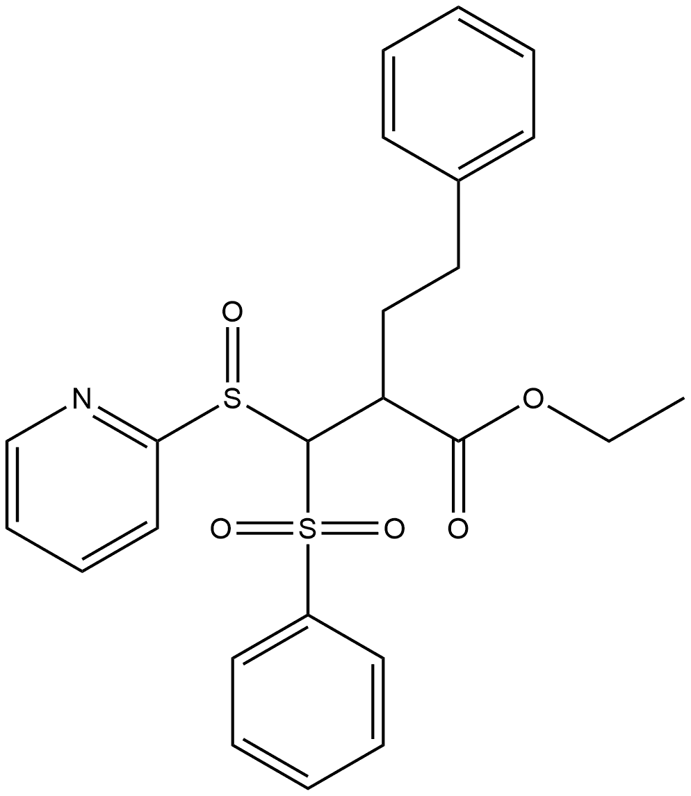 Benzenebutanoic acid, α-[(phenylsulfonyl)(2-pyridinylsulfinyl)methyl]-, ethyl ester