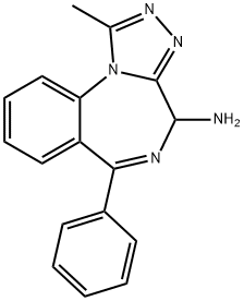 4H-[1,2,4]Triazolo[4,3-a][1,4]benzodiazepin-4-amine, 1-methyl-6-phenyl- Struktur