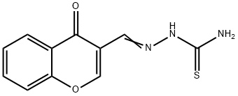 Hydrazinecarbothioamide, 2-[(4-oxo-4H-1-benzopyran-3-yl)methylene]- Struktur