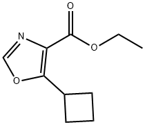 4-Oxazolecarboxylic acid, 5-cyclobutyl-, ethyl ester Struktur