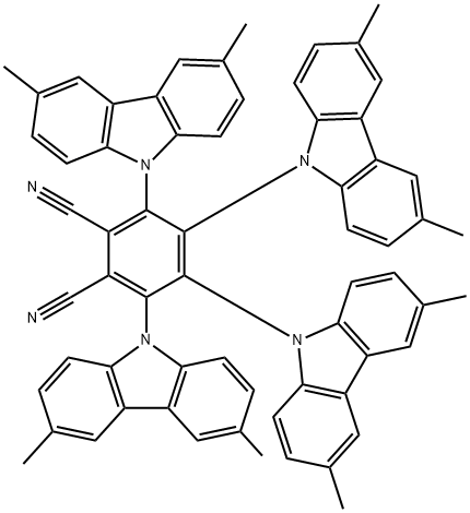 1,2-Benzenedicarbonitrile, 3,4,5,6-tetrakis(3,6-dimethyl-9H-carbazol-9-yl)- Struktur