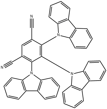 4,5,6-Tri-9H-carbazol-9-yl-1,3-benzenedicarbonitrile Struktur