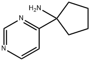 Cyclopentanamine, 1-(4-pyrimidinyl)- Struktur