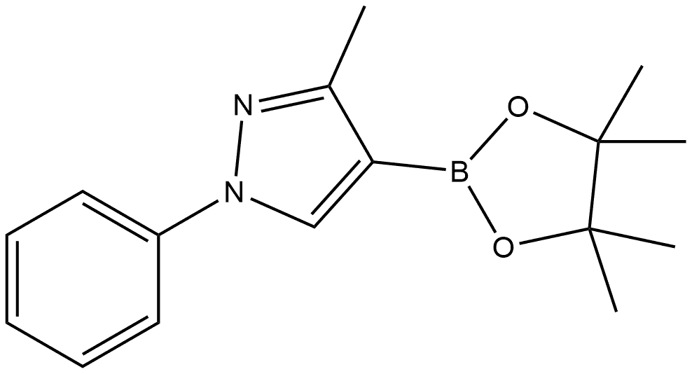 3-Methyl-1-phenyl-4-(4,4,5,5-tetramethyl-1,3,2-dioxaborolan-2-yl)-1H-pyrazole Struktur