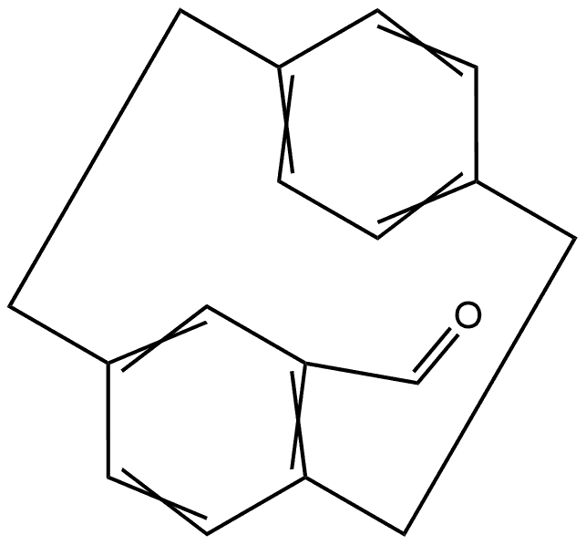 Tricyclo[8.2.2.24,7]hexadeca-4,6,10,12,13,15-hexaene-5-carboxaldehyde, (1S)- Struktur