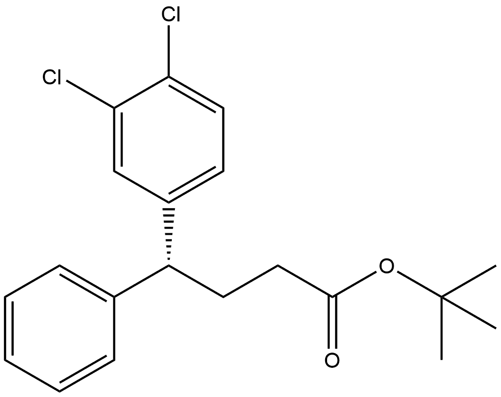 Benzenebutanoic acid, 3,4-dichloro-γ-phenyl-, 1,1-dimethylethyl ester, (R)- (9CI) Struktur