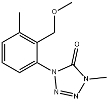 5H-Tetrazol-5-one, 1,4-dihydro-1-[2-(methoxymethyl)-3-methylphenyl]-4-methyl- Struktur