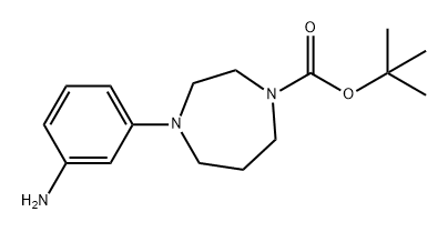 1H-1,4-Diazepine-1-carboxylic acid, 4-(3-aminophenyl)hexahydro-, 1,1-dimethylethyl ester Struktur