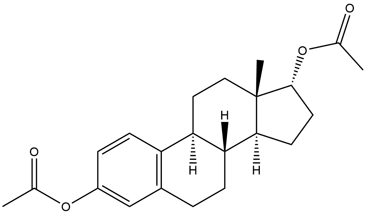 Estra-1,3,5(10)-triene-3,17-diol, 3,17-diacetate, (17α)- Struktur