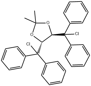 1,3-Dioxolane, 4,5-bis(chlorodiphenylmethyl)-2,2-dimethyl-, (4R,5R)- Struktur